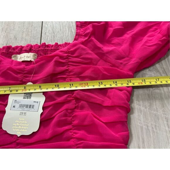 Altar’d State hot pink ruched crop top size small - Picture 7 of 10